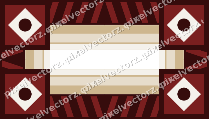 Decorative picture frame border in dark red with diagonal band