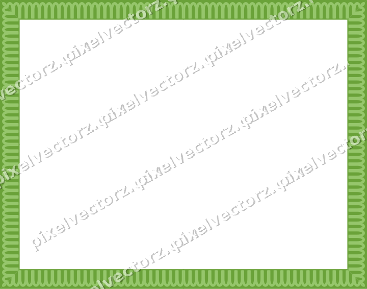 Decorative picture frame border in lime and yellow with arcade frieze