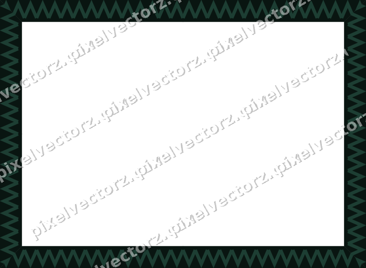 Decorative picture frame border in dark red and dark green with zigzag