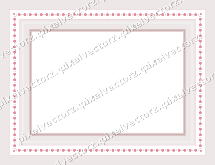 Decorative picture frame border in pale pink with bead and reel