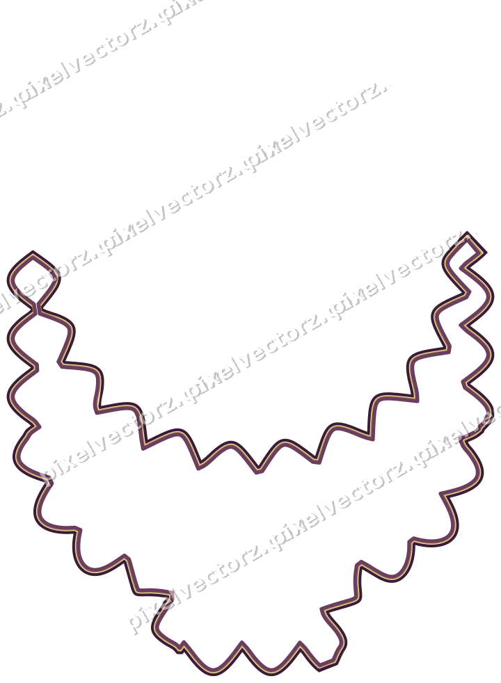 Decorative line art frame in dark magenta and amber with label plaque