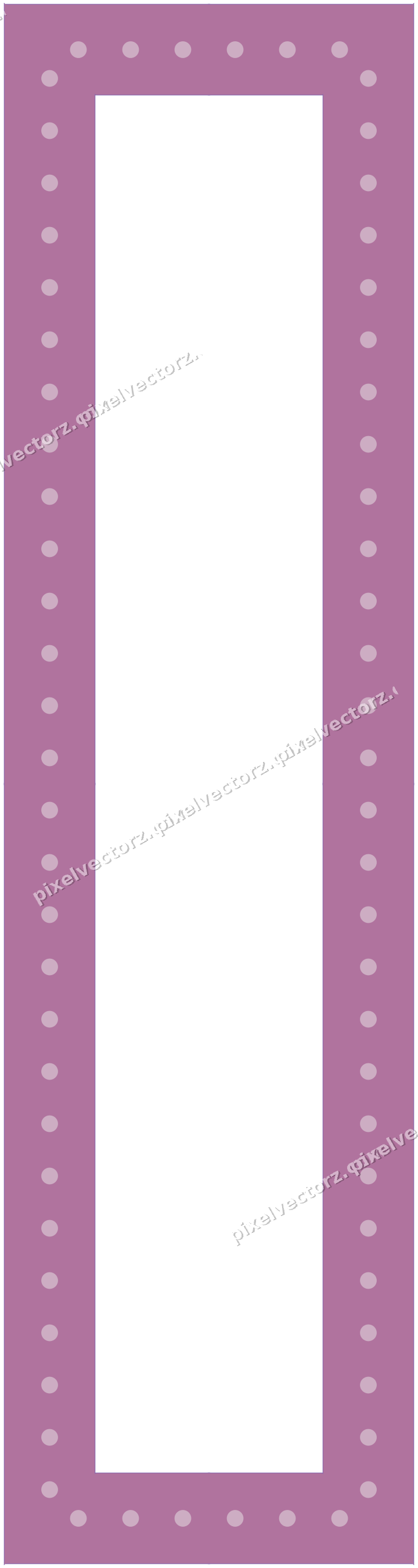 Decorative picture frame border in purple and blue with dot row
