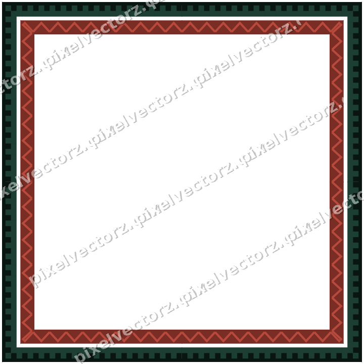Decorative picture frame border in dark red with step band