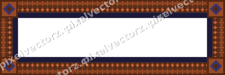 Decorative picture frame border in orange and blue with diamond band