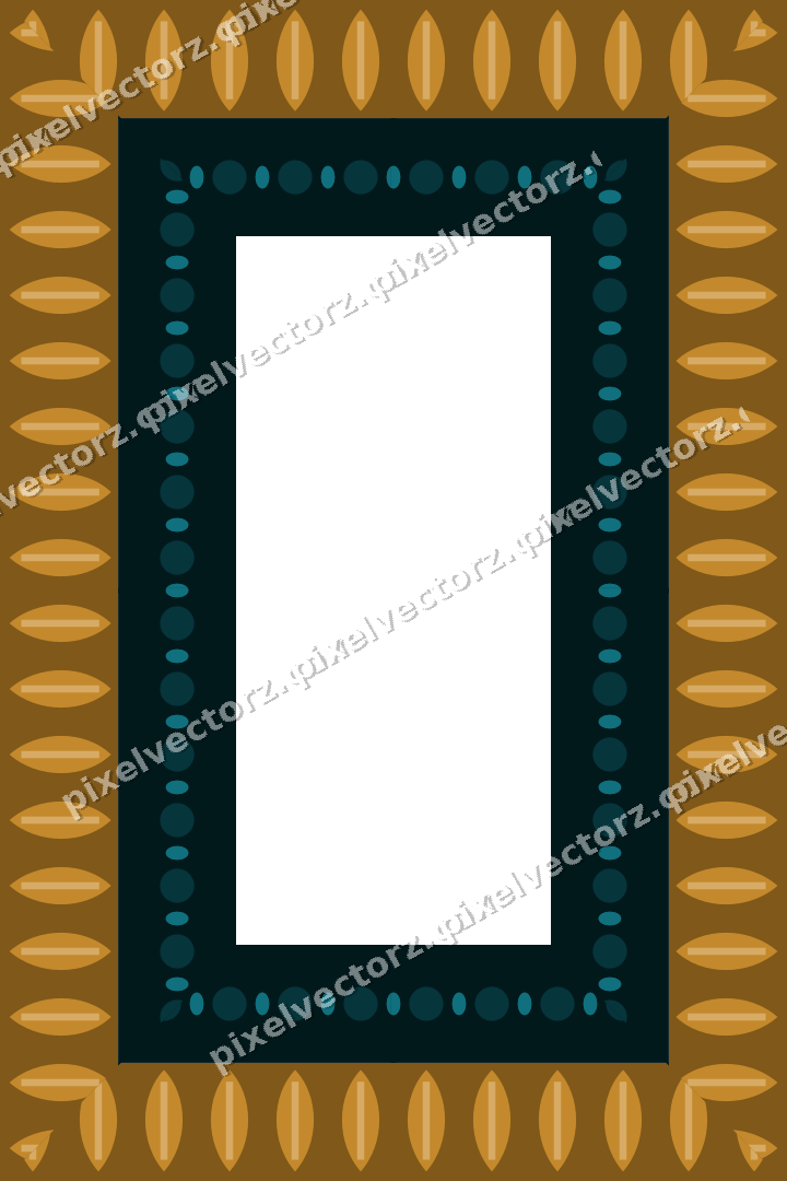 Decorative picture frame border in amber with leaf moulding