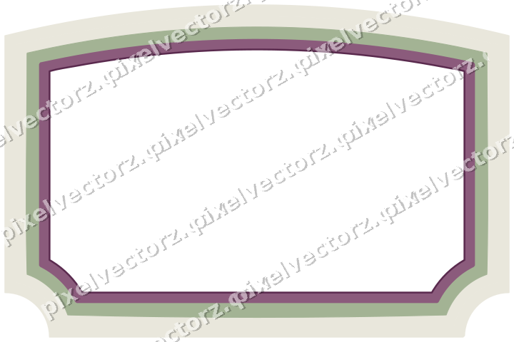 Decorative line art frame in dark magenta and lime with label plaque