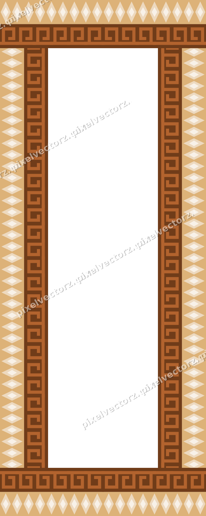 Decorative picture frame border in dark green with diamond band