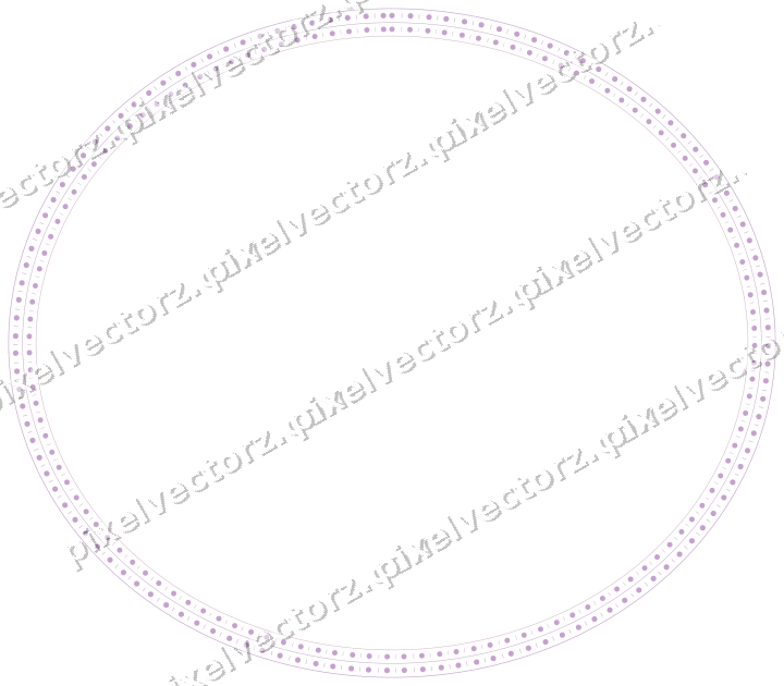 Decorative line art frame in purple and blue with oval and beaded line