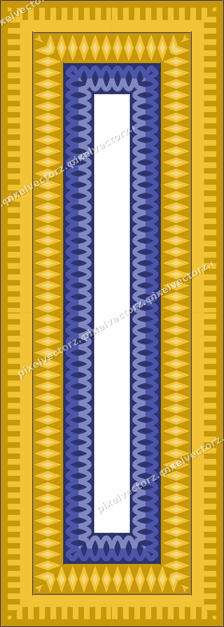 Decorative picture frame border in dark blue with diamond band