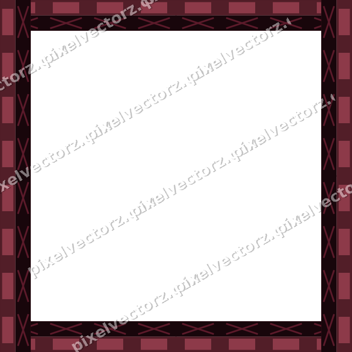 Decorative picture frame border in dark pink and amber with dentil