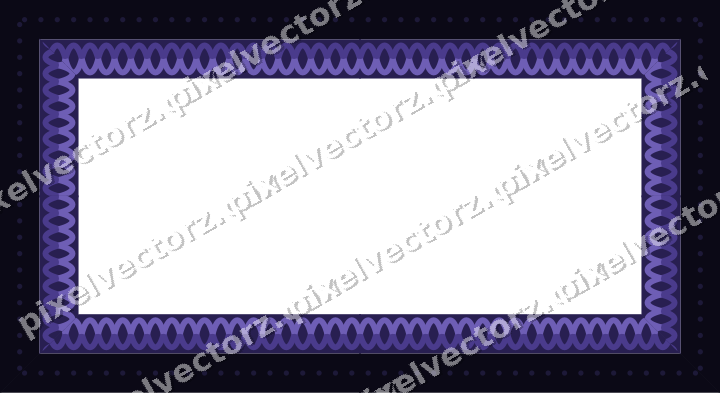 Decorative picture frame border in orange and blue with dot row