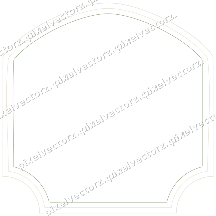 Decorative line art frame in dark magenta and lime with label plaque