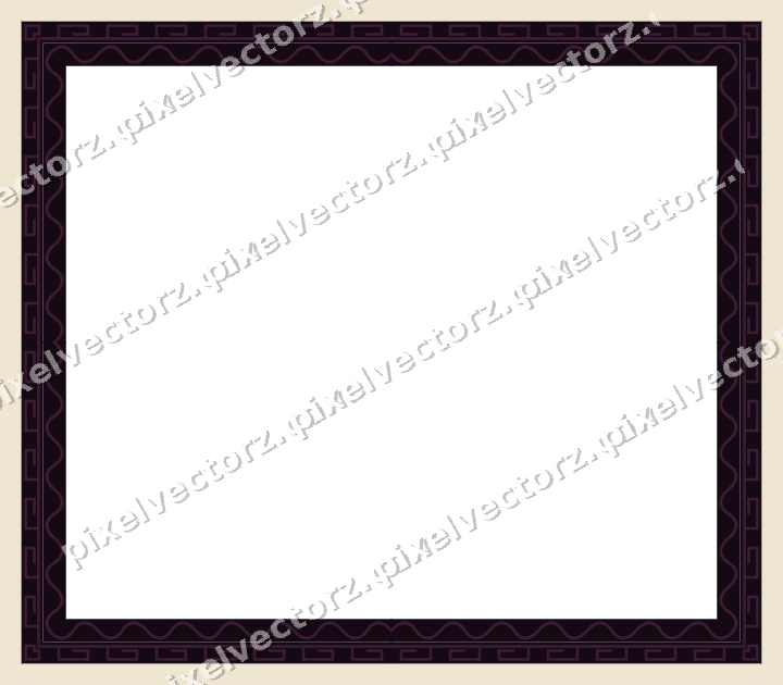 Decorative picture frame border in dark magenta with greek key