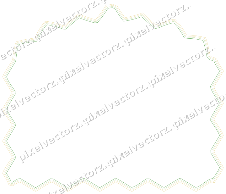 Decorative line art frame in lime and yellow with label plaque