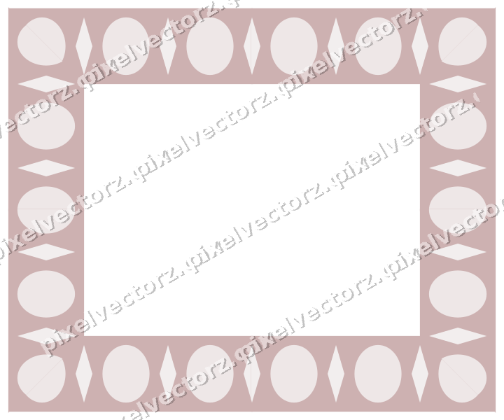 Decorative picture frame border in pale pink with egg and dart