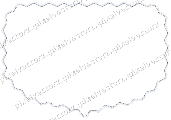 Decorative line art frame in dark blue and white with label plaque