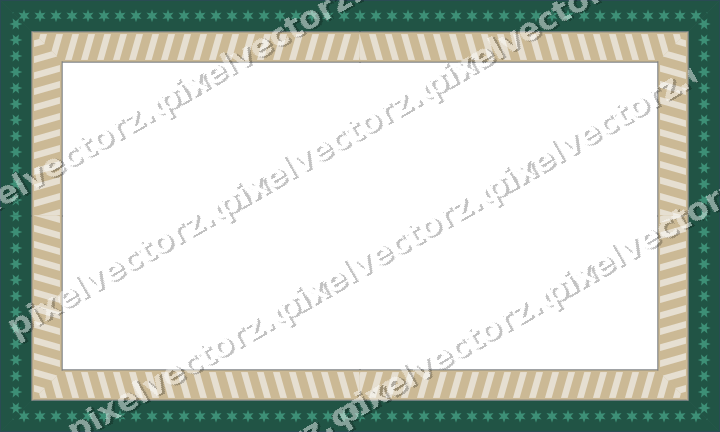 Decorative picture frame border in amber and green with star band