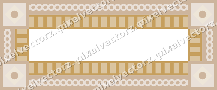 Decorative picture frame border in amber with ring chain
