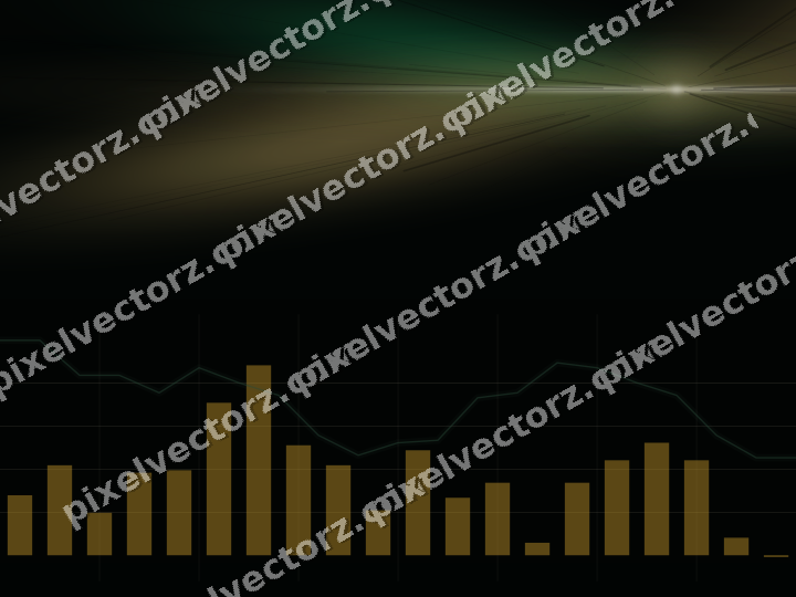 Leuchtender Neon Diagramm Hintergrund in Bernstein und Grün