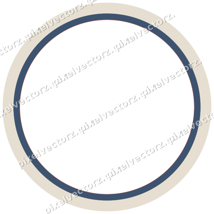 Decorative line art frame in amber and green with oval and solid band