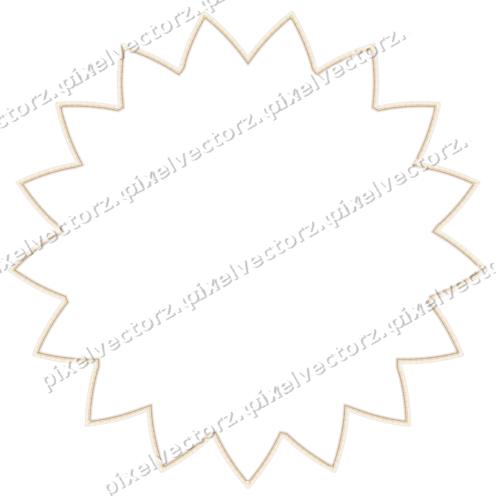 Decorative line art frame in amber and pale orange with oval
