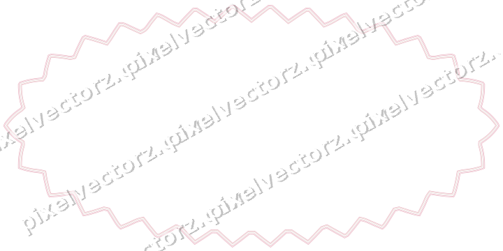 Decorative line art frame in pale pink and pale red with oval