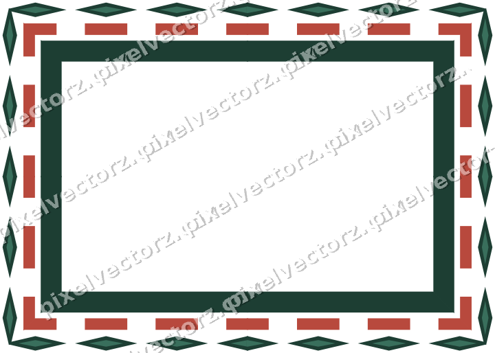 Decorative picture frame border in dark red with diamond band