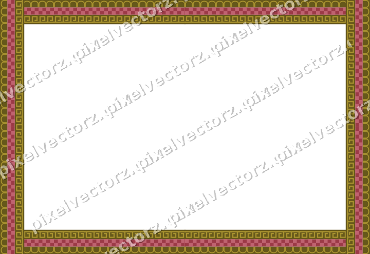 Decorative picture frame border in dark pink with arcade frieze