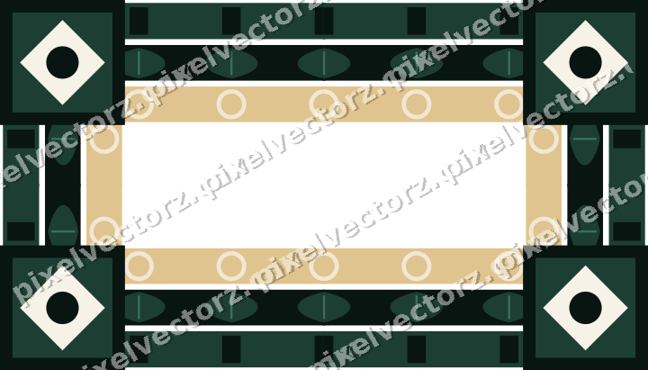 Decorative picture frame border in dark green with leaf moulding