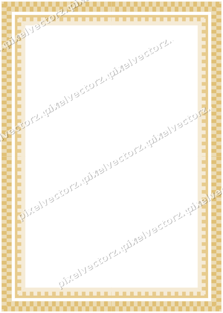 Decorative picture frame border in dark blue and amber with step band