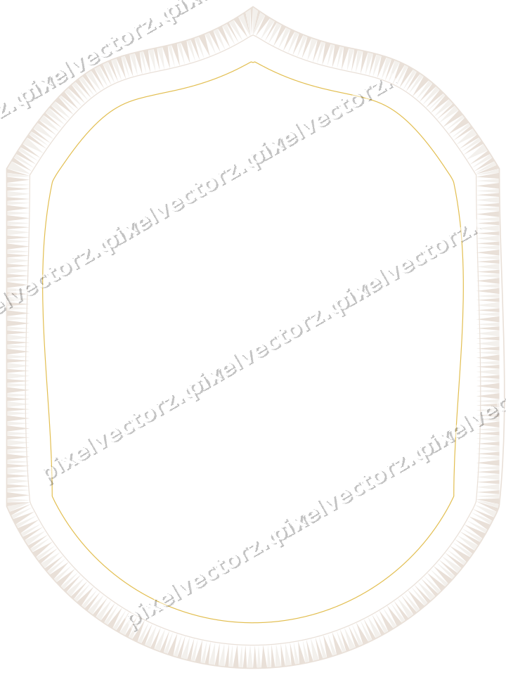 Decorative line art frame in amber and pale orange with label plaque