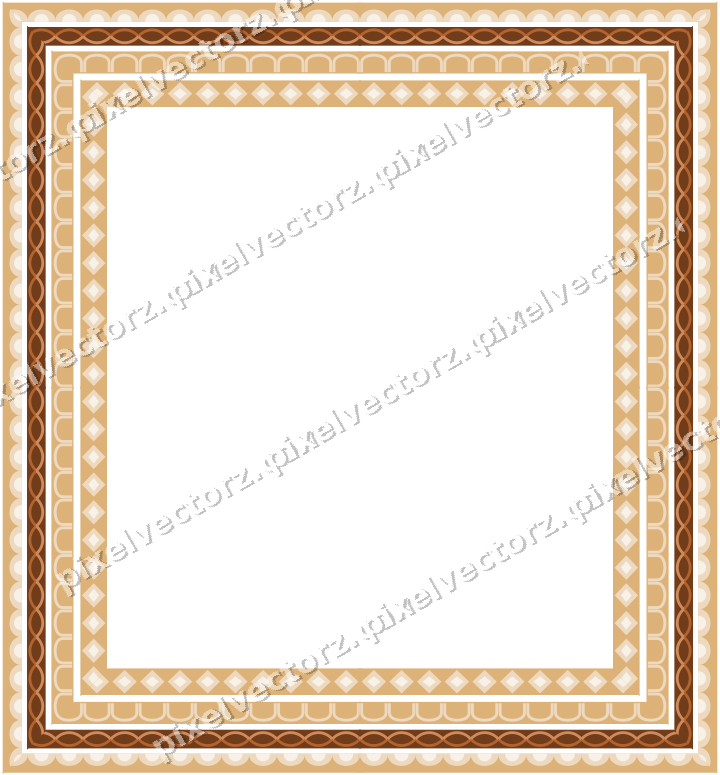 Decorative picture frame border in dark green with scale band