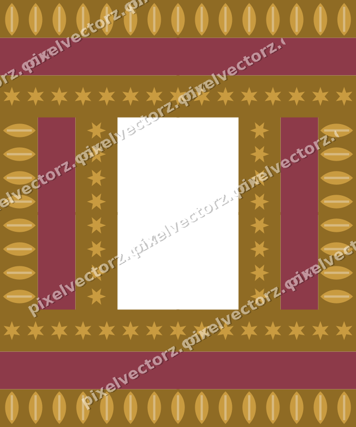 Decorative picture frame border in dark pink with leaf moulding