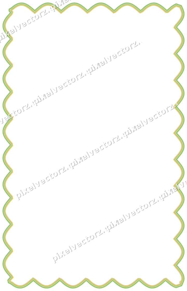 Decorative line art frame in lime and yellow with label plaque