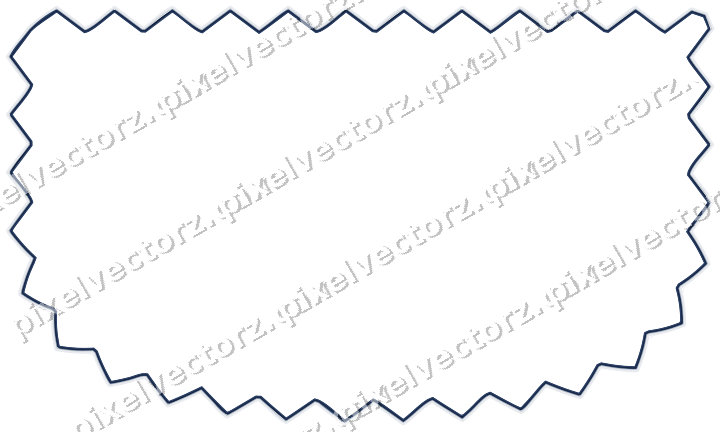 Decorative line art frame in dark blue and white with shield
