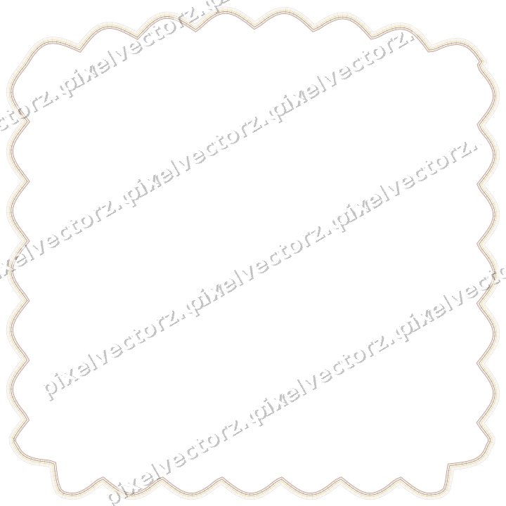 Decorative line art frame in amber and pale orange with label plaque