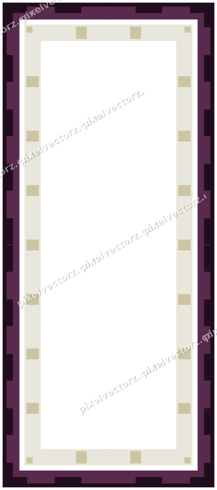 Decorative picture frame border in dark magenta with step band