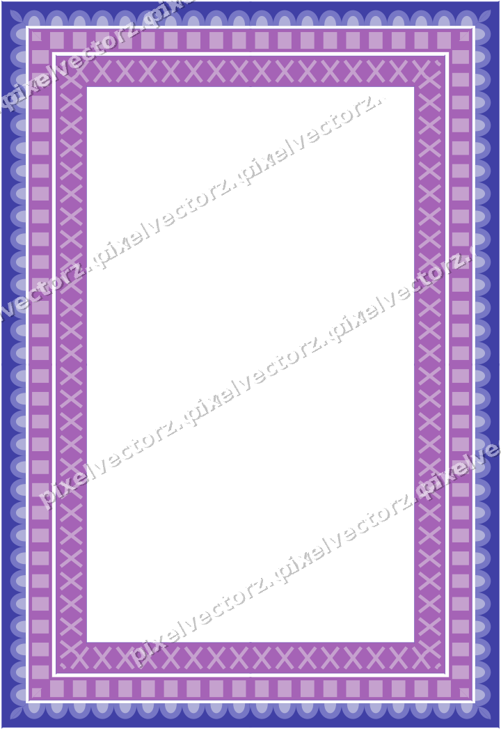 Decorative picture frame border in purple and blue with scale band