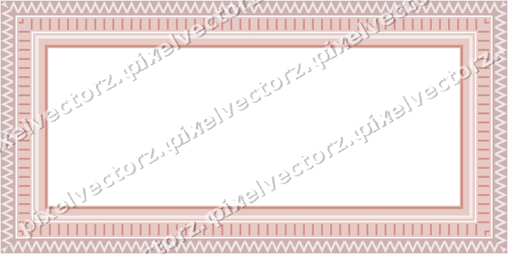 Decorative picture frame border in pale pink and pale red with zigzag