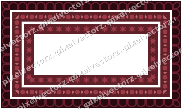 Decorative picture frame border in dark pink with bead and reel