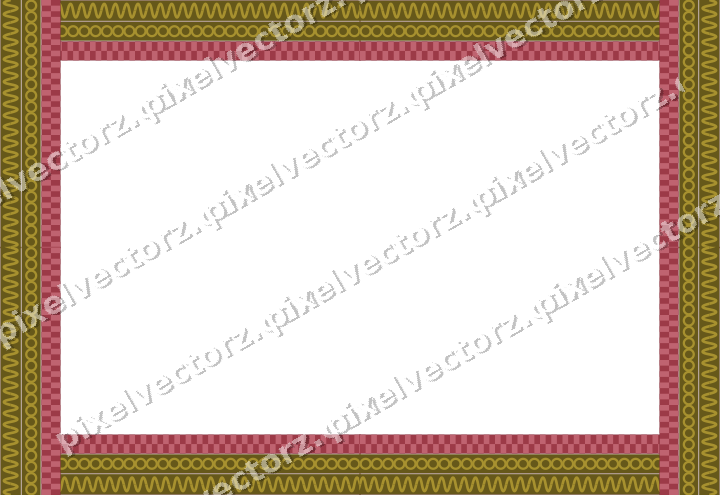 Decorative picture frame border in dark pink and red with ring chain