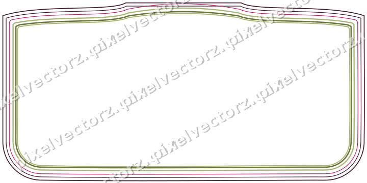 Decorative line art frame in lime and pink with label plaque