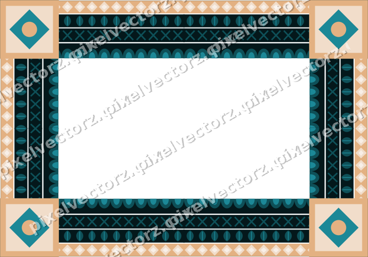 Decorative picture frame border in dark teal with leaf moulding