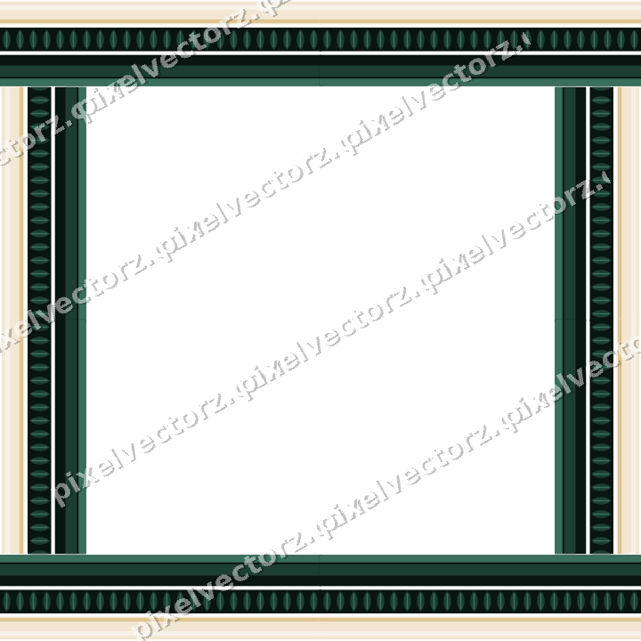 Decorative picture frame border in dark green with leaf moulding
