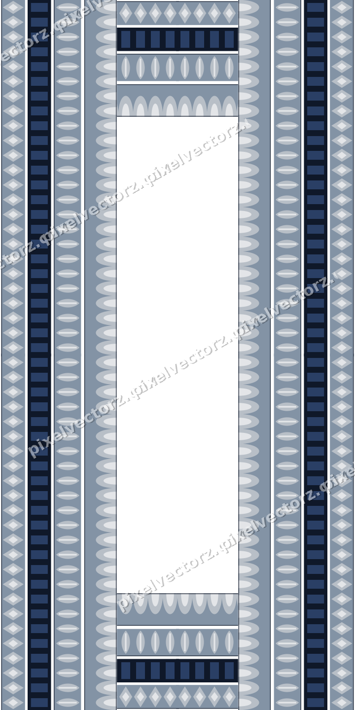 Decorative picture frame border in dark blue with diamond band