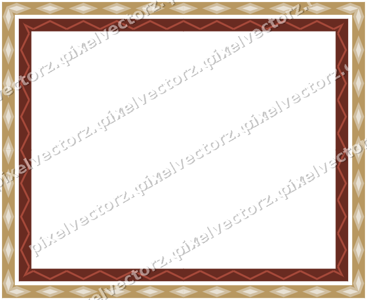 Decorative picture frame border in orange and amber with diamond band