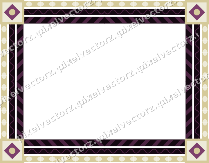 Decorative picture frame border in dark magenta with wave band