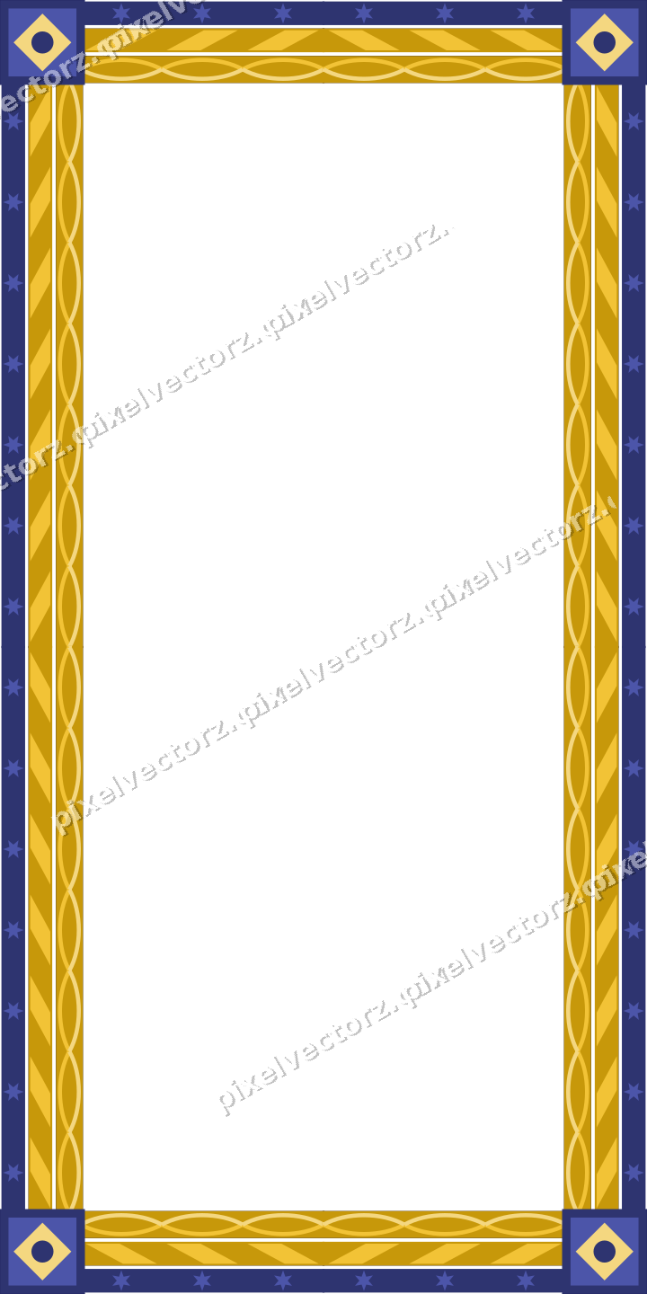 Decorative picture frame border in dark blue with diagonal band