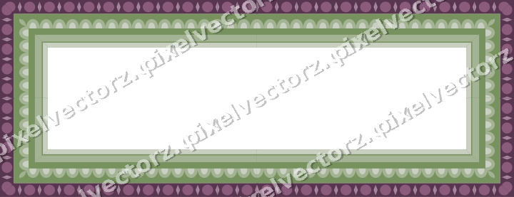 Decorative picture frame border in dark magenta with scale band