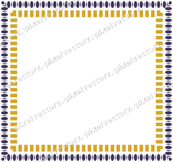 Decorative picture frame border in amber and purple with dentil